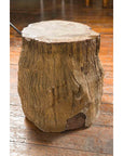 Antique Petrified Wood Tree Stump Drinks Table or Stool Covered in Gesso-9. Asian & Chinese Furniture, Art, Antiques, Vintage Home Décor for sale at FEA Home