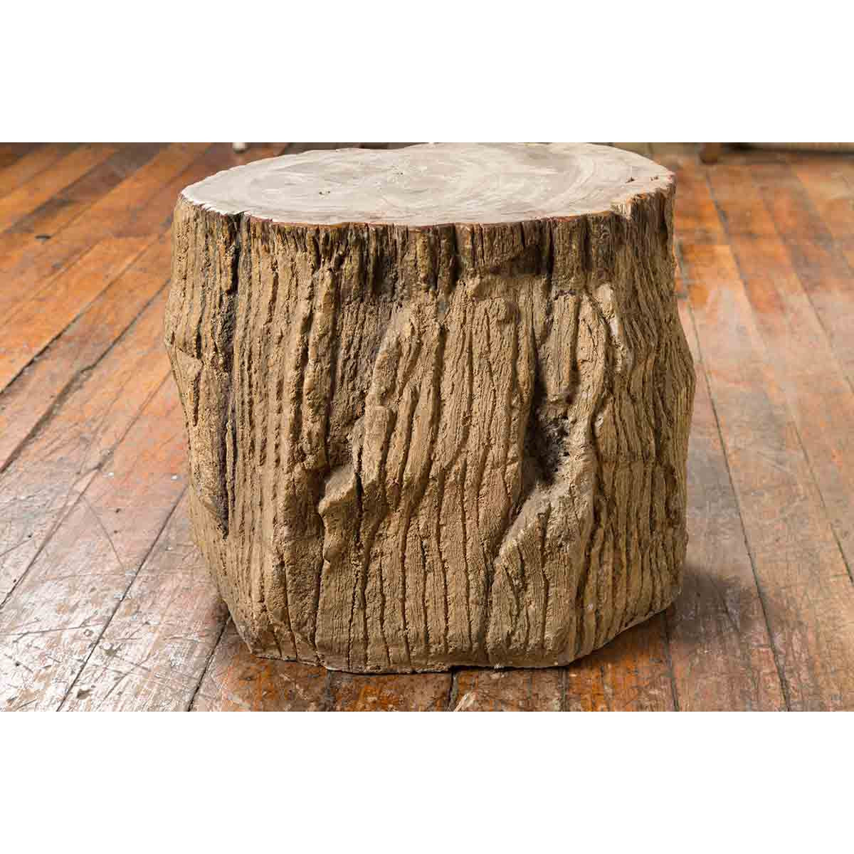 Antique Petrified Wood Tree Stump Drinks Table or Stool Covered in Gesso-10. Asian & Chinese Furniture, Art, Antiques, Vintage Home Décor for sale at FEA Home