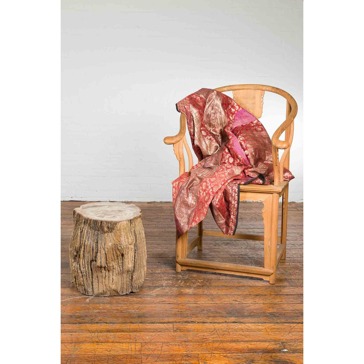 Antique Petrified Wood Tree Stump Drinks Table or Stool Covered in Gesso-3. Asian & Chinese Furniture, Art, Antiques, Vintage Home Décor for sale at FEA Home