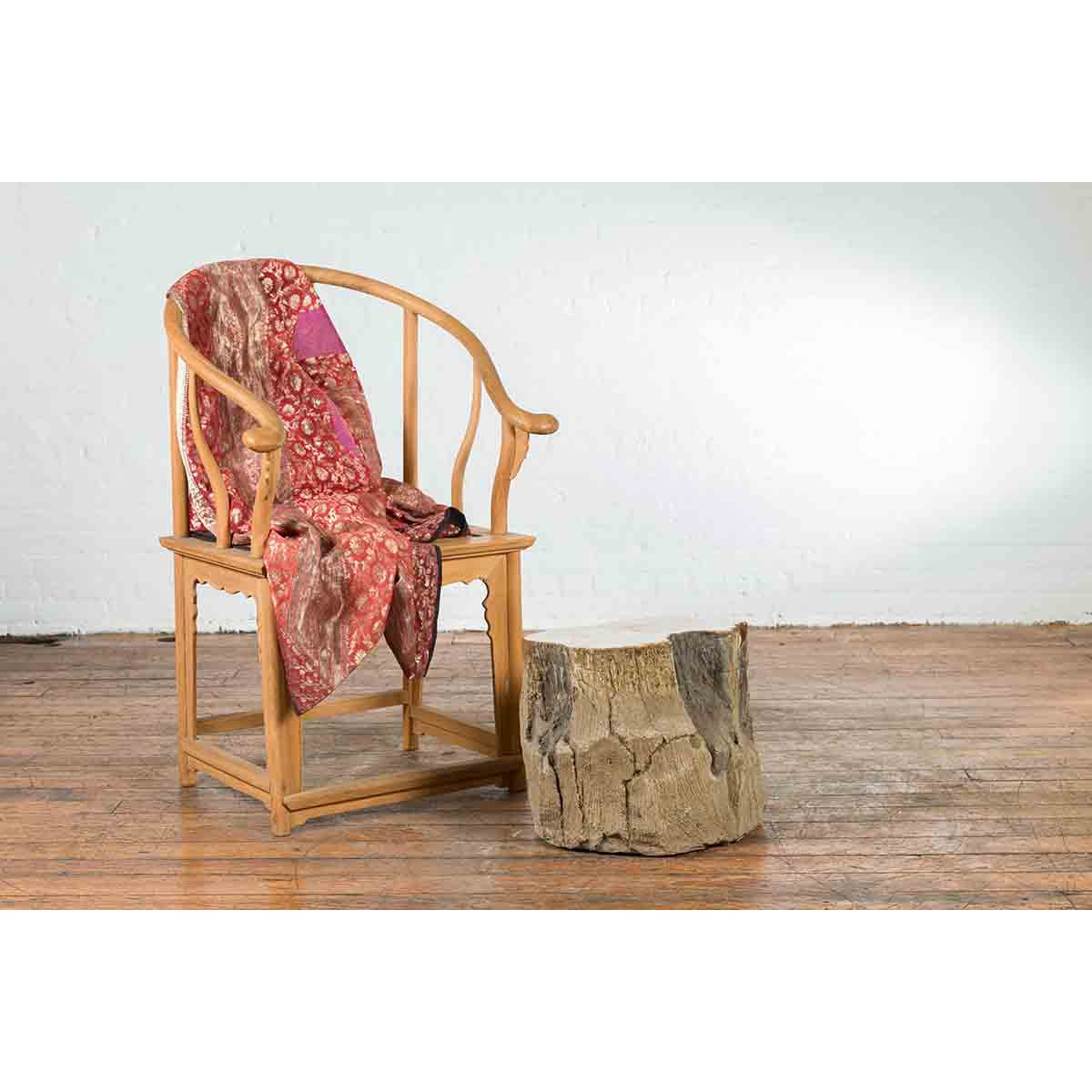 Antique Petrified Wood Tree Stump Drinks Table or Stool Covered in Gesso-3. Asian & Chinese Furniture, Art, Antiques, Vintage Home Décor for sale at FEA Home
