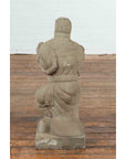 Vintage Chinese Carved Stone Sculpture Of A Monk-10. Asian & Chinese Furniture, Art, Antiques, Vintage Home Décor for sale at FEA Home