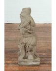 Vintage Chinese Carved Stone Sculpture Of A Monk-11. Asian & Chinese Furniture, Art, Antiques, Vintage Home Décor for sale at FEA Home