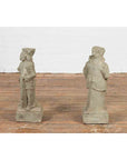 Two Vintage Carved Stone Sculptures of Soldiers from the British Indian Army-12. Asian & Chinese Furniture, Art, Antiques, Vintage Home Décor for sale at FEA Home