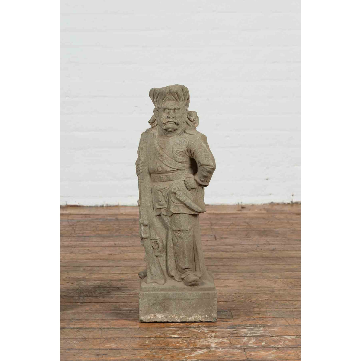 Two Vintage Carved Stone Sculptures of Soldiers from the British Indian Army-4. Asian & Chinese Furniture, Art, Antiques, Vintage Home Décor for sale at FEA Home