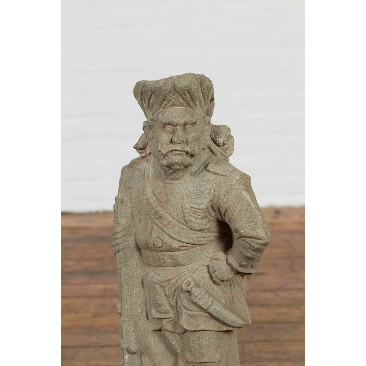 Two Vintage Carved Stone Sculptures of Soldiers from the British Indian Army-6. Asian & Chinese Furniture, Art, Antiques, Vintage Home Décor for sale at FEA Home