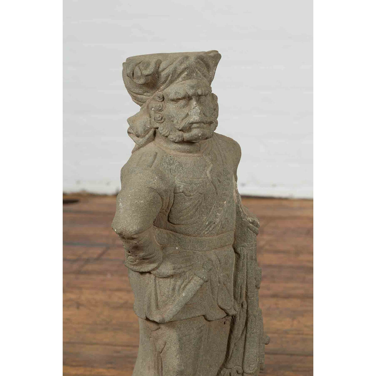 Two Vintage Carved Stone Sculptures of Soldiers from the British Indian Army-8. Asian & Chinese Furniture, Art, Antiques, Vintage Home Décor for sale at FEA Home