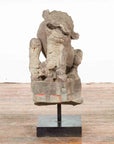 Chinese Qing Dynasty 19th Century Hand-Carved Foo Dog Sculpture Mounted on Base-2. Asian & Chinese Furniture, Art, Antiques, Vintage Home Décor for sale at FEA Home