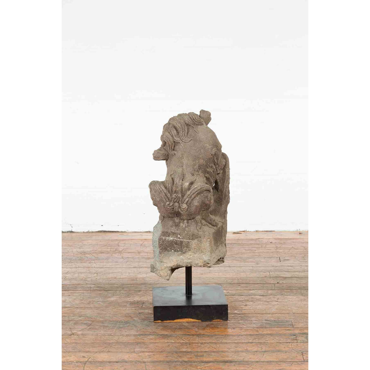 Chinese Qing Dynasty 19th Century Hand-Carved Foo Dog Sculpture Mounted on Base-5. Asian & Chinese Furniture, Art, Antiques, Vintage Home Décor for sale at FEA Home