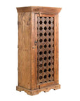 19th Century Indian Wooden Cabinet with Single Fretwork Door and Brass Handle-1. Asian & Chinese Furniture, Art, Antiques, Vintage Home Décor for sale at FEA Home