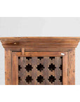 19th Century Indian Wooden Cabinet with Single Fretwork Door and Brass Handle-5. Asian & Chinese Furniture, Art, Antiques, Vintage Home Décor for sale at FEA Home