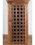 19th Century Indian Wooden Cabinet with Single Fretwork Door and Brass Handle-7. Asian & Chinese Furniture, Art, Antiques, Vintage Home Décor for sale at FEA Home