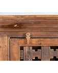 19th Century Indian Wooden Cabinet with Single Fretwork Door and Brass Handle-8. Asian & Chinese Furniture, Art, Antiques, Vintage Home Décor for sale at FEA Home