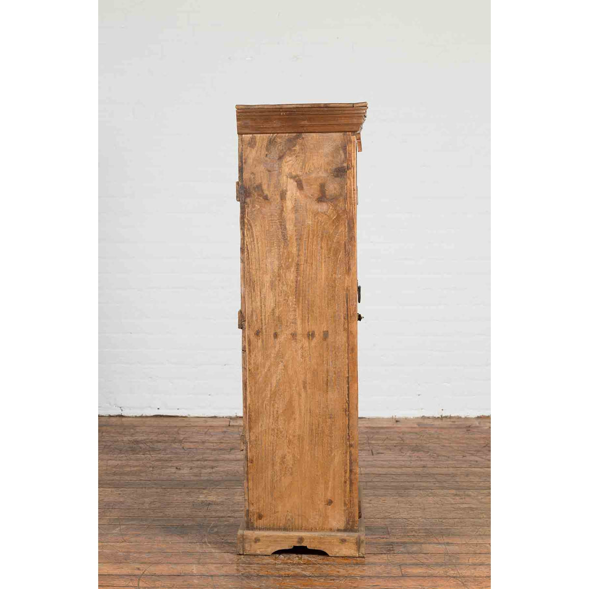 19th Century Indian Wooden Cabinet with Single Fretwork Door and Brass Handle-10. Asian & Chinese Furniture, Art, Antiques, Vintage Home Décor for sale at FEA Home