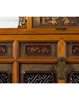 Chinese 19th Century Dowry Chest with Fretwork and Carved Gilt Characters-14. Asian & Chinese Furniture, Art, Antiques, Vintage Home Décor for sale at FEA Home