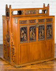 Chinese 19th Century Dowry Chest with Fretwork and Carved Gilt Characters-2. Asian & Chinese Furniture, Art, Antiques, Vintage Home Décor for sale at FEA Home