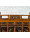 Chinese 19th Century Dowry Chest with Fretwork and Carved Gilt Characters-4. Asian & Chinese Furniture, Art, Antiques, Vintage Home Décor for sale at FEA Home