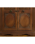 Indian Vintage Wooden Cabinet with Lattice Motifs and Carved Panels-6. Asian & Chinese Furniture, Art, Antiques, Vintage Home Décor for sale at FEA Home