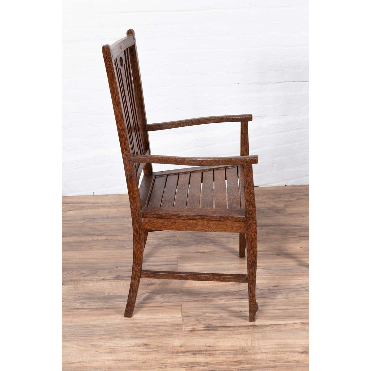 Vintage Dutch Colonial Armchair with Pierced Wood Back Splat, Several Available-7. Asian & Chinese Furniture, Art, Antiques, Vintage Home Décor for sale at FEA Home
