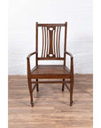 Vintage Dutch Colonial Armchair with Pierced Wood Back Splat, Several Available-2. Asian & Chinese Furniture, Art, Antiques, Vintage Home Décor for sale at FEA Home