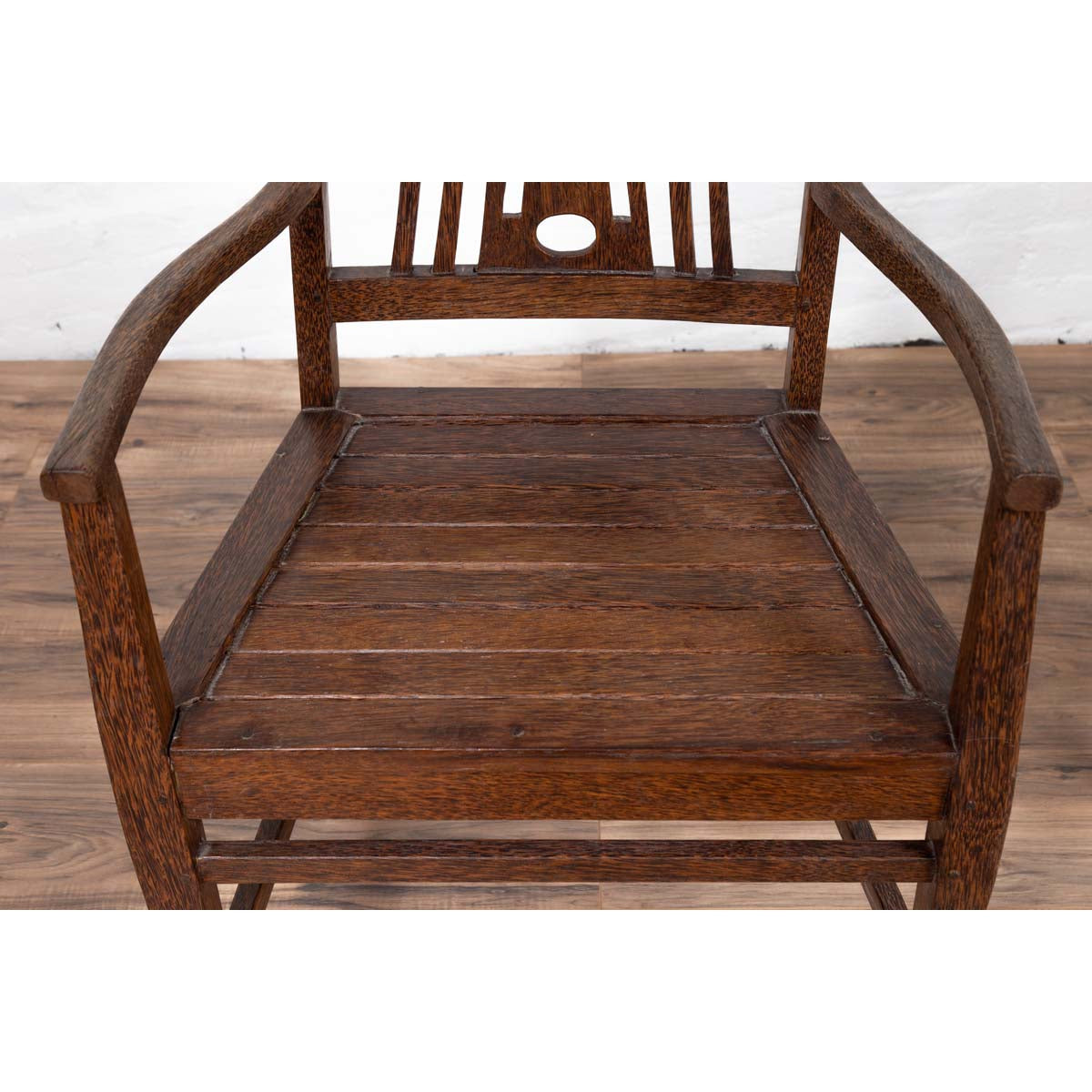 Vintage Dutch Colonial Armchair with Pierced Wood Back Splat, Several Available-9. Asian & Chinese Furniture, Art, Antiques, Vintage Home Décor for sale at FEA Home