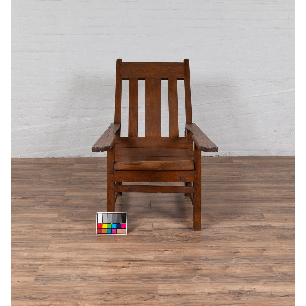 Antique Indonesian Teak Plantation Lounge Chair from Madura with Slanted Back-3. Asian & Chinese Furniture, Art, Antiques, Vintage Home Décor for sale at FEA Home