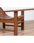 Antique Indonesian Teak Plantation Lounge Chair from Madura with Slanted Back-6. Asian & Chinese Furniture, Art, Antiques, Vintage Home Décor for sale at FEA Home