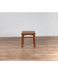 Chinese Ming Style Vintage Natural Wood Side Table with Humpback Stretcher-10. Asian & Chinese Furniture, Art, Antiques, Vintage Home Décor for sale at FEA Home