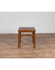 Chinese Ming Style Vintage Natural Wood Side Table with Humpback Stretcher-11. Asian & Chinese Furniture, Art, Antiques, Vintage Home Décor for sale at FEA Home