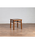 Chinese Ming Style Vintage Natural Wood Side Table with Humpback Stretcher-14. Asian & Chinese Furniture, Art, Antiques, Vintage Home Décor for sale at FEA Home