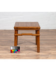 Chinese Antique Ming Style Natural Wood Side Table with Humpback Stretcher-4. Asian & Chinese Furniture, Art, Antiques, Vintage Home Décor for sale at FEA Home