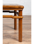 Chinese Antique Ming Style Natural Wood Side Table with Humpback Stretcher-8. Asian & Chinese Furniture, Art, Antiques, Vintage Home Décor for sale at FEA Home