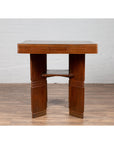 Chinese Vintage Art Deco Ribbed Game Table with Pull-Out Drawers and Canted Legs-14. Asian & Chinese Furniture, Art, Antiques, Vintage Home Décor for sale at FEA Home
