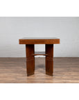 Chinese Vintage Art Deco Ribbed Game Table with Pull-Out Drawers and Canted Legs-15. Asian & Chinese Furniture, Art, Antiques, Vintage Home Décor for sale at FEA Home