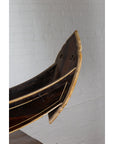 Antique Indonesian Handmade Boat Model on Pedestal with Bone Inlay over Wood-7. Asian & Chinese Furniture, Art, Antiques, Vintage Home Décor for sale at FEA Home