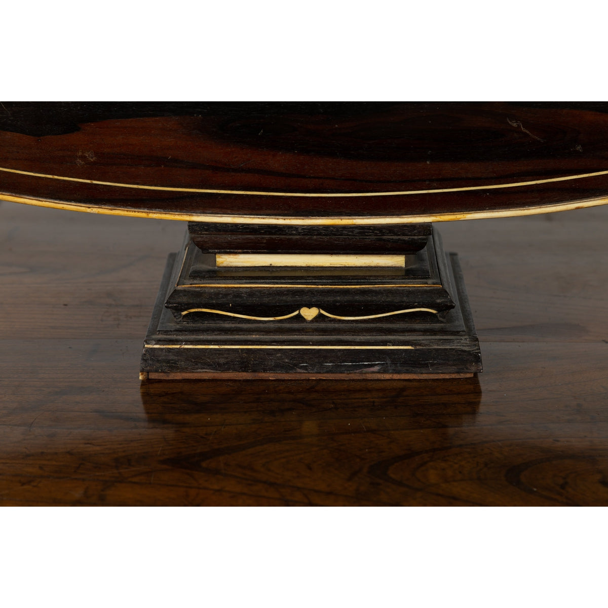 Antique Indonesian Handmade Boat Model on Pedestal with Bone Inlay over Wood-8. Asian & Chinese Furniture, Art, Antiques, Vintage Home Décor for sale at FEA Home