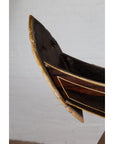 Antique Indonesian Handmade Boat Model on Pedestal with Bone Inlay over Wood-5. Asian & Chinese Furniture, Art, Antiques, Vintage Home Décor for sale at FEA Home