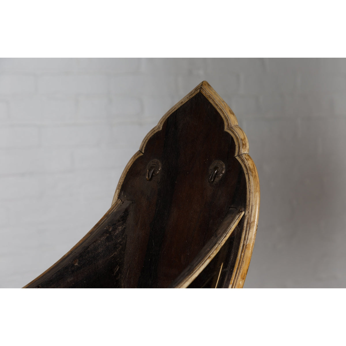 Antique Indonesian Handmade Boat Model on Pedestal with Bone Inlay over Wood-6. Asian & Chinese Furniture, Art, Antiques, Vintage Home Décor for sale at FEA Home
