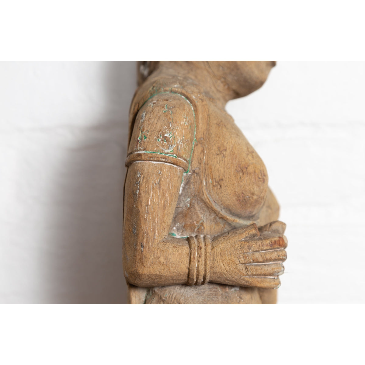 Antique Indian Gujarat Hand Carved Temple Carving Statue Depicting a Woman-7. Asian & Chinese Furniture, Art, Antiques, Vintage Home Décor for sale at FEA Home