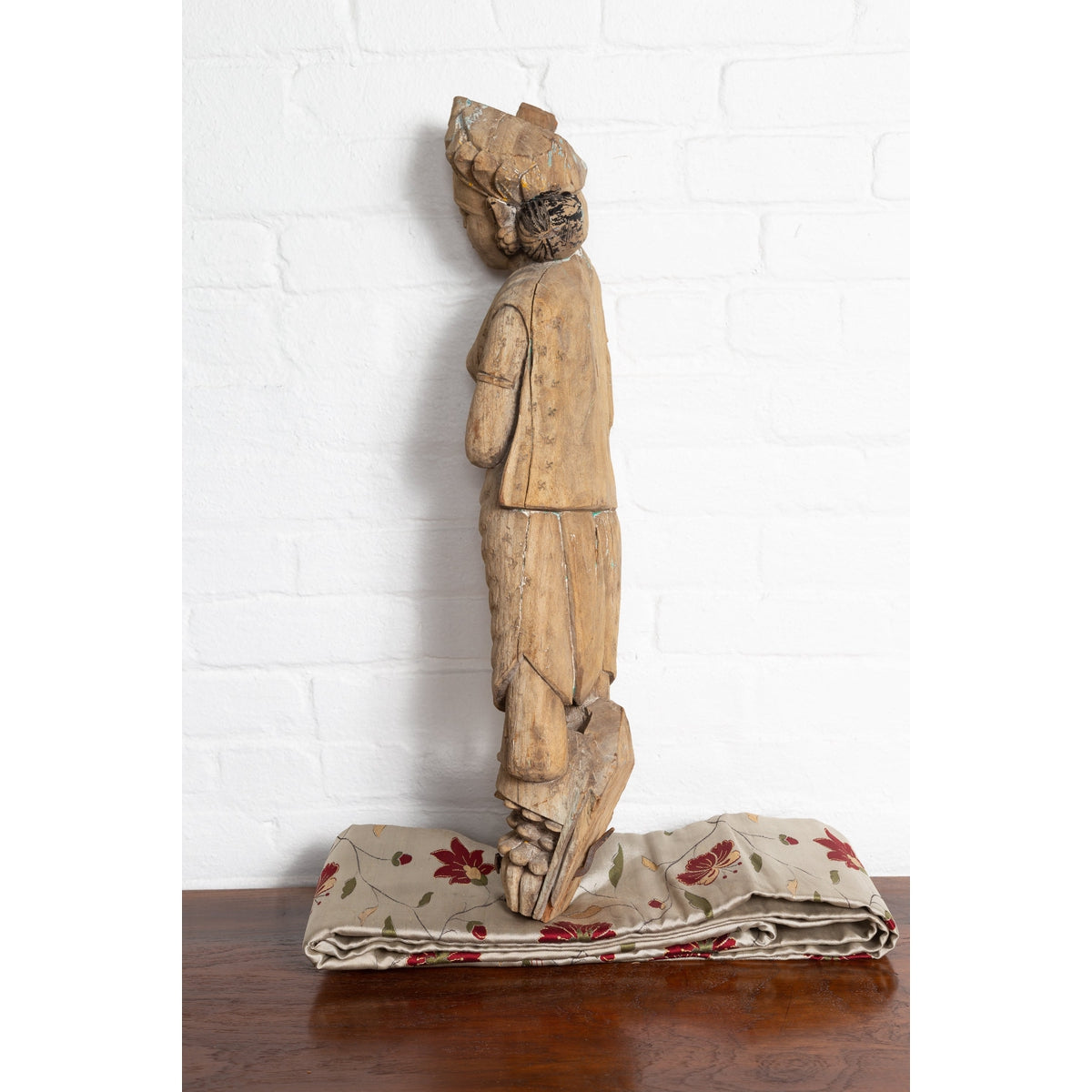Antique Indian Gujarat Hand Carved Temple Carving Statue Depicting a Woman-12. Asian & Chinese Furniture, Art, Antiques, Vintage Home Décor for sale at FEA Home