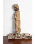 Antique Indian Gujarat Hand Carved Temple Carving Statue Depicting a Woman-12. Asian & Chinese Furniture, Art, Antiques, Vintage Home Décor for sale at FEA Home