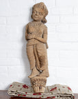 Antique Indian Gujarat Hand Carved Temple Carving Statue Depicting a Woman-2. Asian & Chinese Furniture, Art, Antiques, Vintage Home Décor for sale at FEA Home