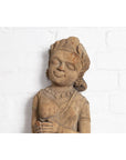 Antique Indian Gujarat Hand Carved Temple Carving Statue Depicting a Woman-4. Asian & Chinese Furniture, Art, Antiques, Vintage Home Décor for sale at FEA Home