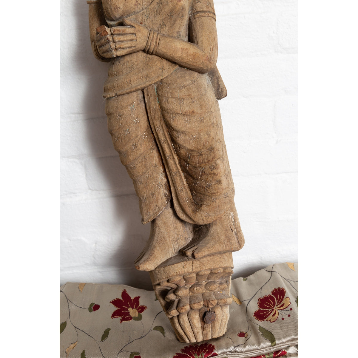 Antique Indian Gujarat Hand Carved Temple Carving Statue Depicting a Woman-8. Asian & Chinese Furniture, Art, Antiques, Vintage Home Décor for sale at FEA Home