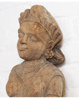 Antique Indian Gujarat Hand Carved Temple Carving Statue Depicting a Woman-5. Asian & Chinese Furniture, Art, Antiques, Vintage Home Décor for sale at FEA Home