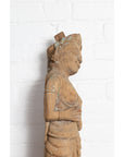 Antique Indian Gujarat Hand Carved Temple Carving Statue Depicting a Woman-10. Asian & Chinese Furniture, Art, Antiques, Vintage Home Décor for sale at FEA Home