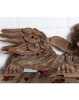 Pair of Chinese 19th Century Hand Carved and Painted Temple Guardian Lions-13. Asian & Chinese Furniture, Art, Antiques, Vintage Home Décor for sale at FEA Home