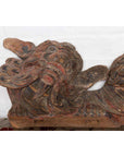 Pair of Chinese 19th Century Hand Carved and Painted Temple Guardian Lions-14. Asian & Chinese Furniture, Art, Antiques, Vintage Home Décor for sale at FEA Home