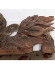 Pair of Chinese 19th Century Hand Carved and Painted Temple Guardian Lions-15. Asian & Chinese Furniture, Art, Antiques, Vintage Home Décor for sale at FEA Home