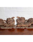 Pair of Chinese 19th Century Hand Carved and Painted Temple Guardian Lions-3. Asian & Chinese Furniture, Art, Antiques, Vintage Home Décor for sale at FEA Home