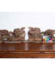 Pair of Chinese 19th Century Hand Carved and Painted Temple Guardian Lions-9. Asian & Chinese Furniture, Art, Antiques, Vintage Home Décor for sale at FEA Home